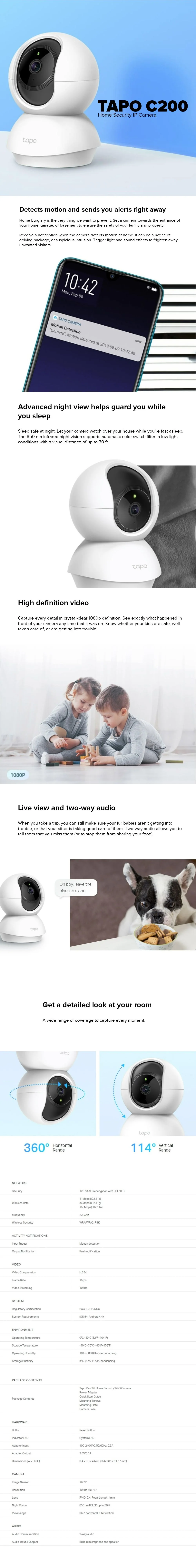 TP-Link Tapo C200 Home Security IP Camera - Image 6