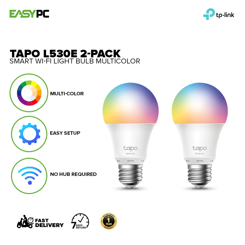 TP-link Tapo L530E and L530E 2-pack Smart Wi-Fi Light Bulb Multicolor - Image 6
