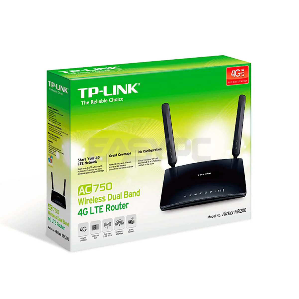 TpLink Archer MR200 AC750 Wireless Dual Band 4G LTE Router - Image 4