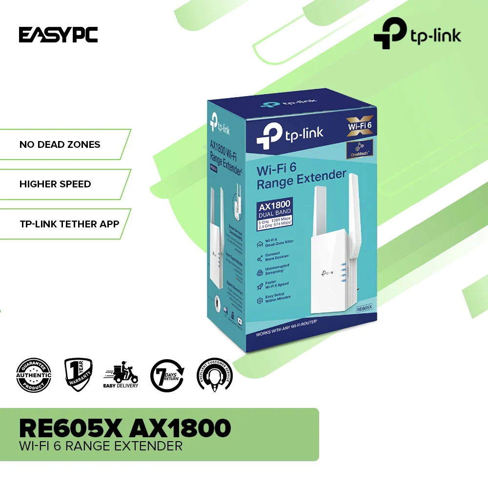 TpLink RE605X AX1800 Wi-Fi 6 Range Extender No Dead Zones | Higher Speed | TP-LINK Tether App - Image 2