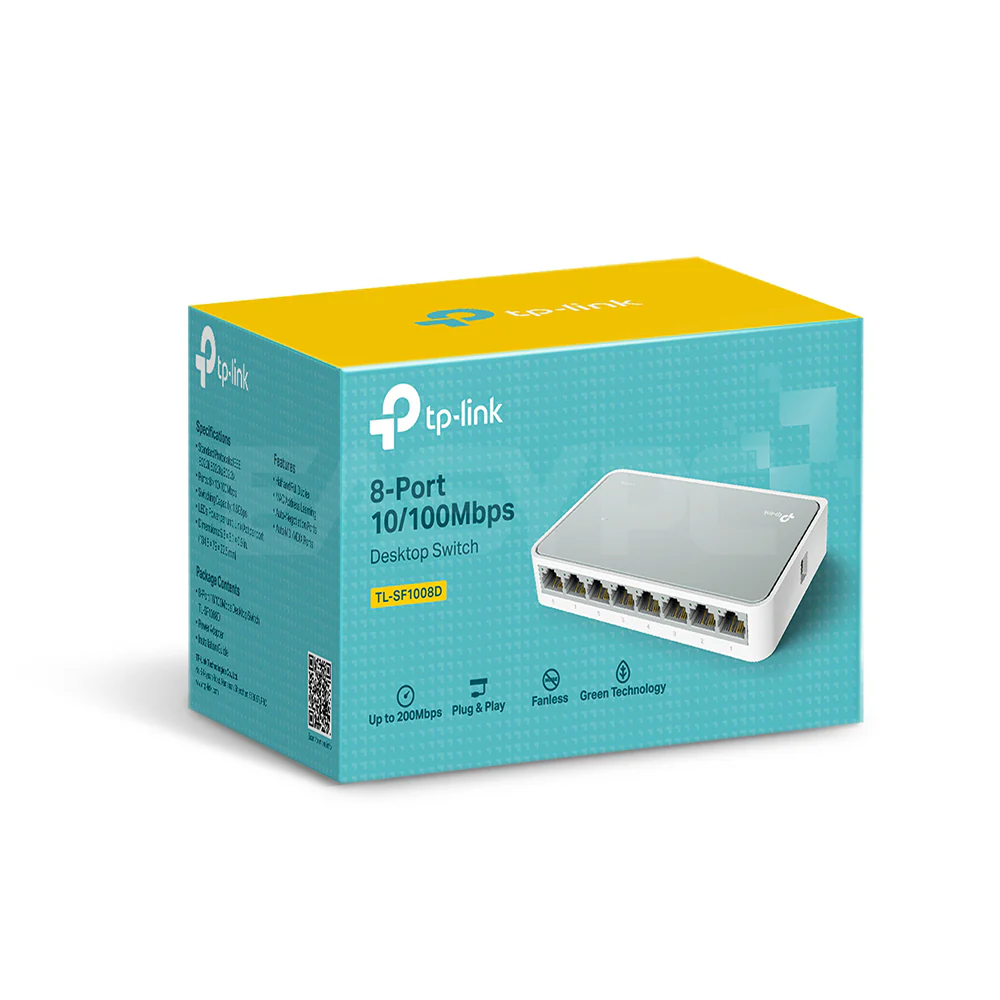 Tp-Link TL-SF1008D 8 Ports Switch Hub White - Image 3