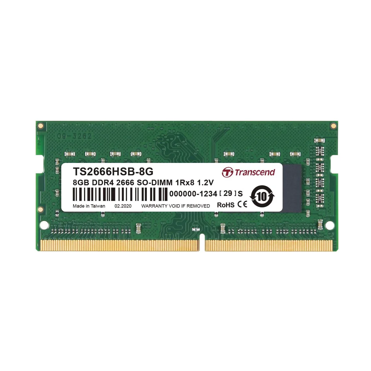 Transcend 8GB 1x8 DDR4 2666 Sodimm Memory