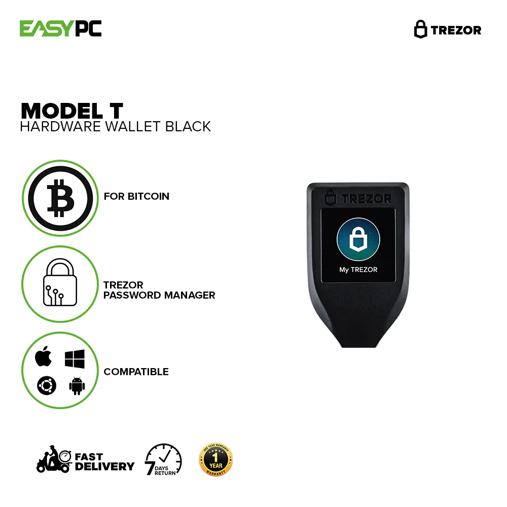 Trezor Model T 0661646842098 Hardware Wallet Black - Image 2