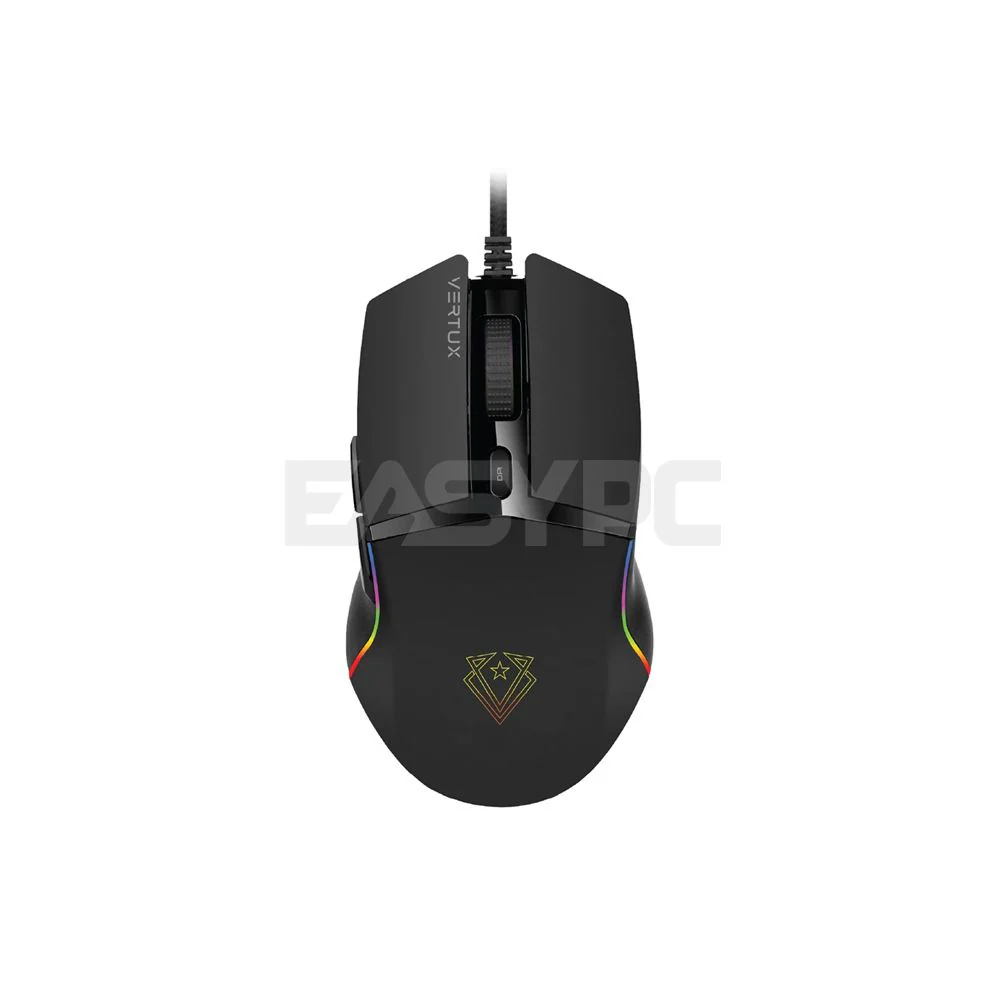 Vertux Argon RGB, 6400 DPI Advance Button Programming, LED Light Immersion, Comfortable Design Gaming Mouse 17PRO VEAR2533