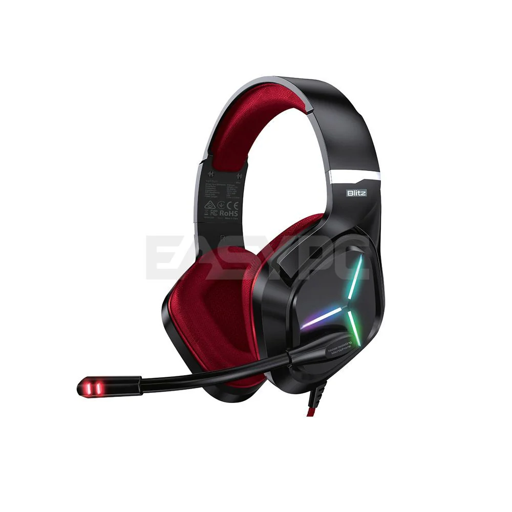 Vertux Blitz 7.1 Surround Black & Red, 360 Degree Audio for immersive sound and experience,Gaming Headset 17PRO - Image 3