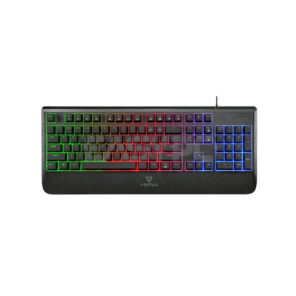 Vertux Raidkey 104-Key Rainbow-Backlit Blue Switch Anti- Ghosting Keys Mechanical Gaming Keyboard 17PRO VERA2520