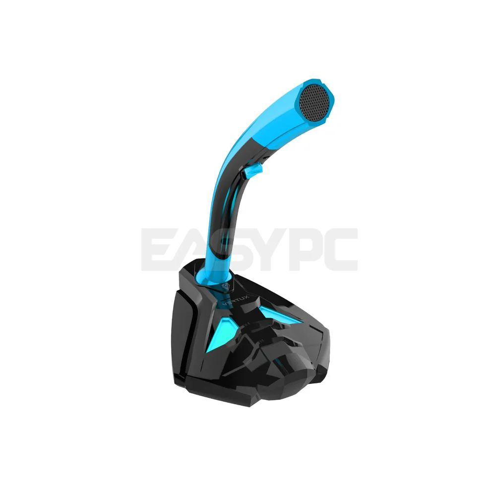 Vertux Streamer-4 Universal Digital Stereo 3.5mm Digital Desktop Gaming Microphone Blue and Red 17PRO