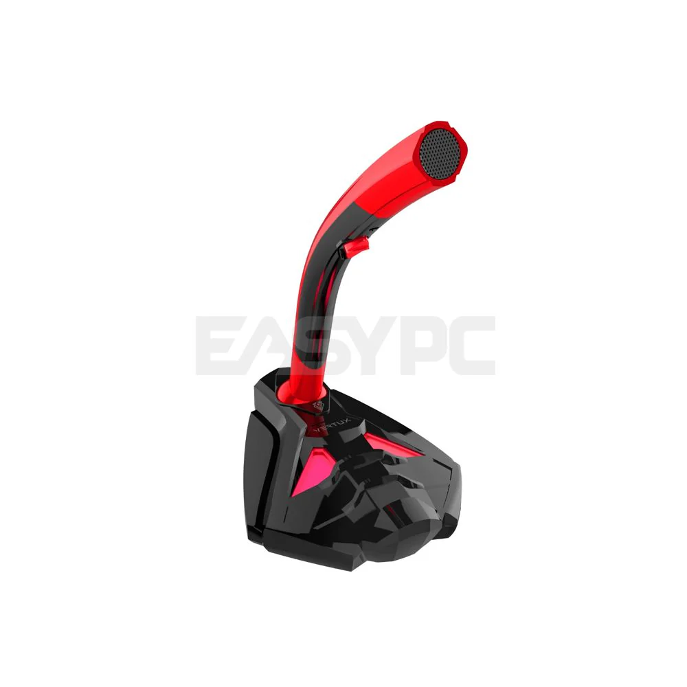 Vertux Streamer-4 Universal Digital Stereo 3.5mm Digital Desktop Gaming Microphone Blue and Red 17PRO - Image 3