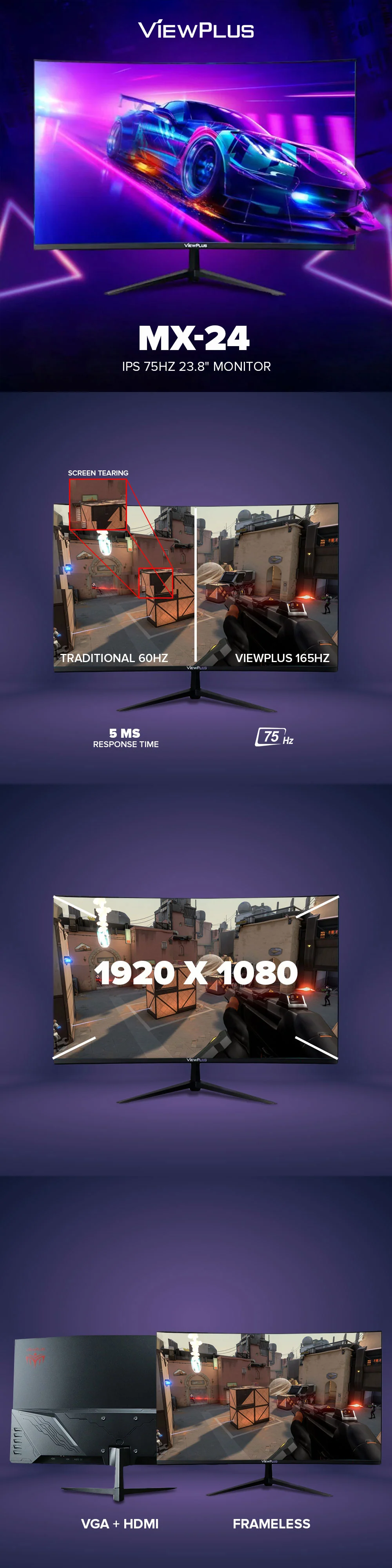 Viewplus MX-24 IPS 75Hz 23.8 IPS Monitor - Image 5