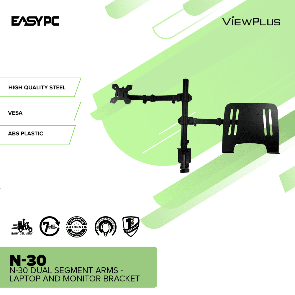 ViewPlus N-30 Dual Segment Arms - Laptop and Monitor Bracket - Image 2
