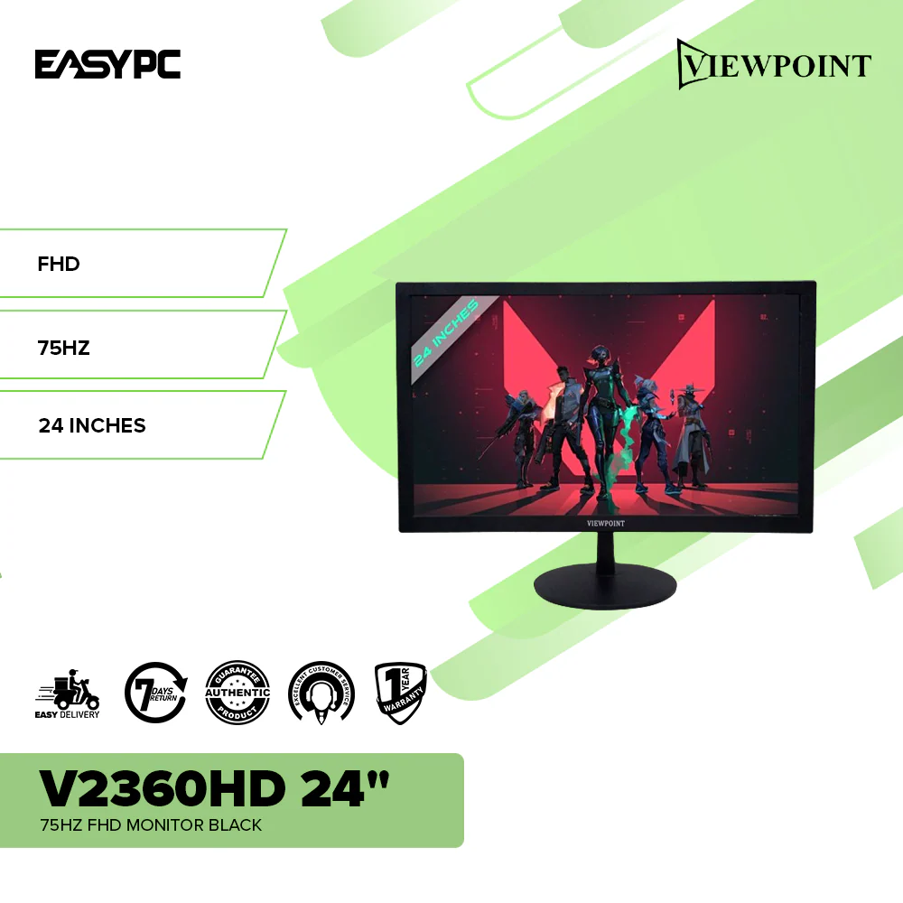Viewpoint V2360HD 24" 75HZ FHD Monitor Black - Image 2