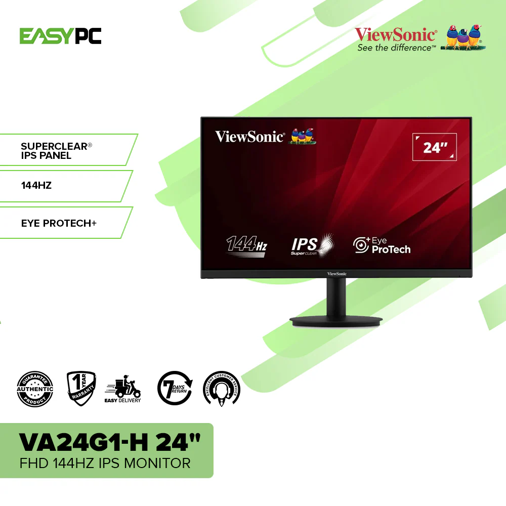 ViewSonic VA24G1-H 24" FHD 144Hz IPS Gaming Monitor - Image 8