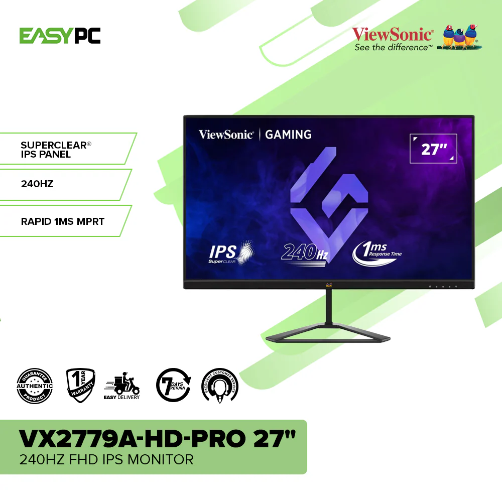 ViewSonic VX2779A-HD-PRO 27" FHD 240Hz IPS Gaming Monitor with HDR10 - Image 9
