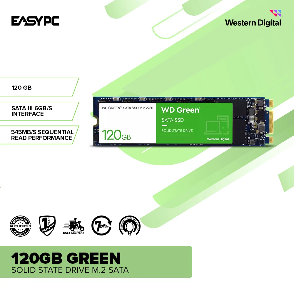 Western Digital 120GB Green M.2 SATA Easy Upgrade, Boost your Speeds, Efficient and Reliability Solid State Drive - Image 2