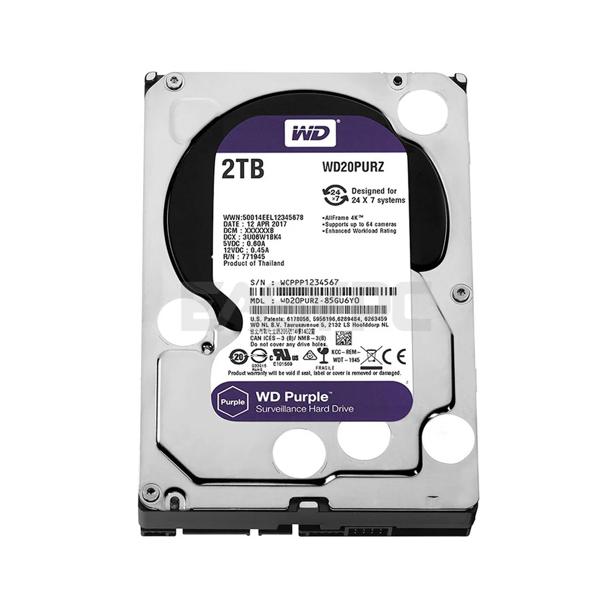 Western Digital 2tb Harddisk Drive Purple