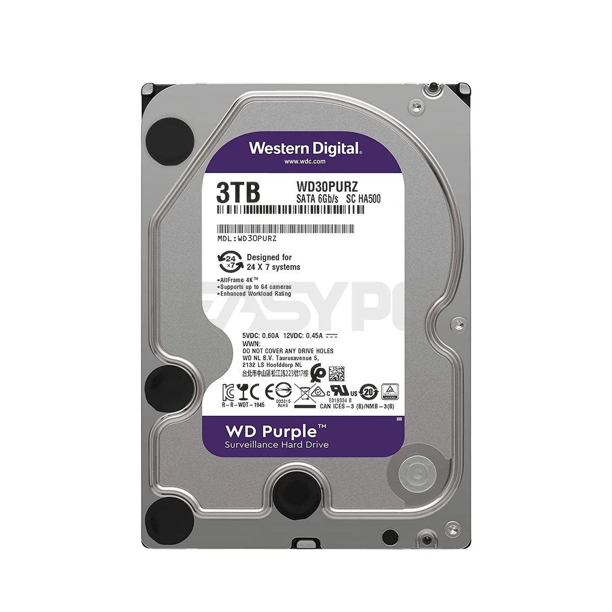 Western Digital 3tb Harddisk Drive Purple