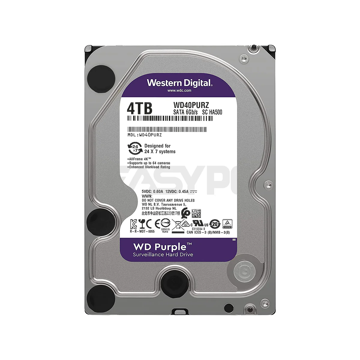 Western Digital 4tb Harddisk Drive Purple