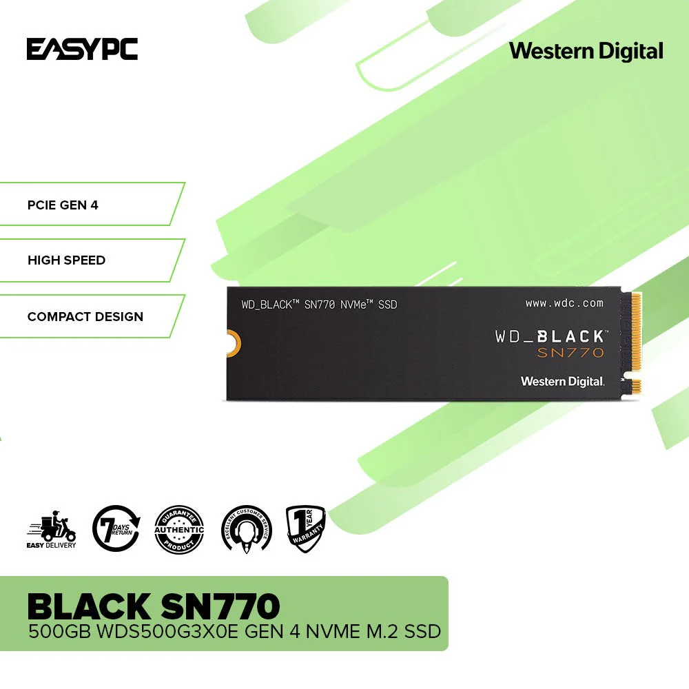Western Digital Black SN770 250GB, 500GB and 1TB, PCIE Gen 4 NVMe M.2 Solid State Drive - Image 6