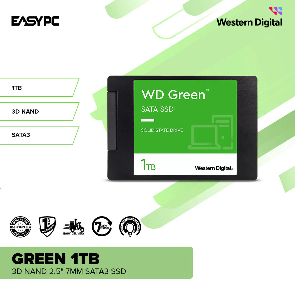 Western Digital Green 240GB / 480GB / 1TB / 2TB 3D NAND 2.5" 7mm SATA3 SSD - Image 8