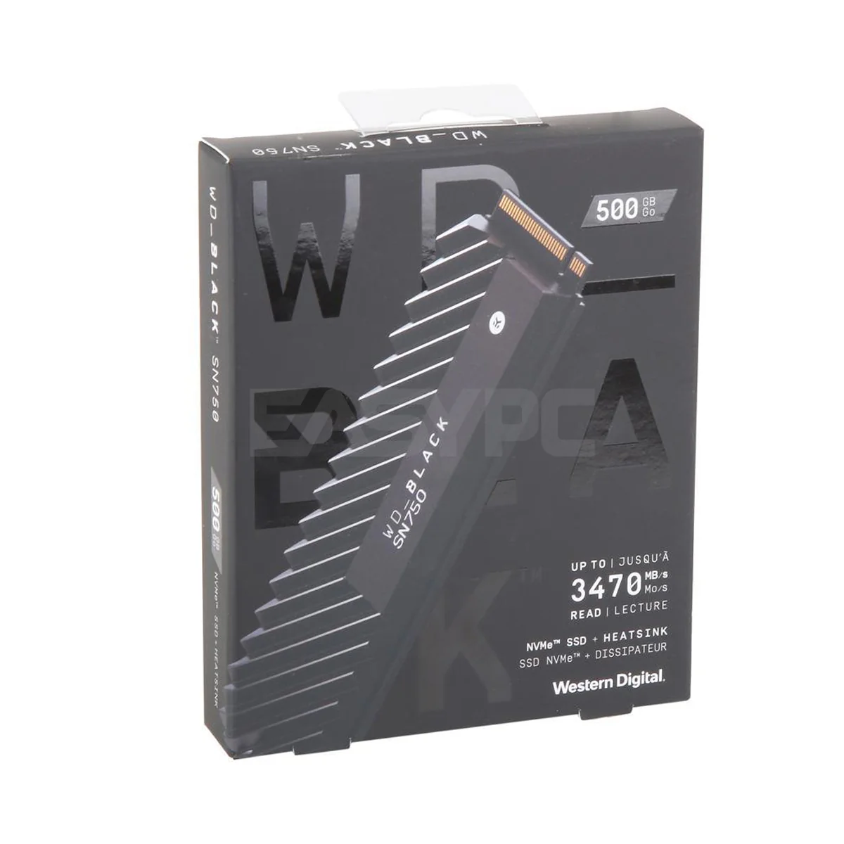 Western Digital SN750 M.2 NVME Solid State Drive 500GB Black with heatsink - Image 4