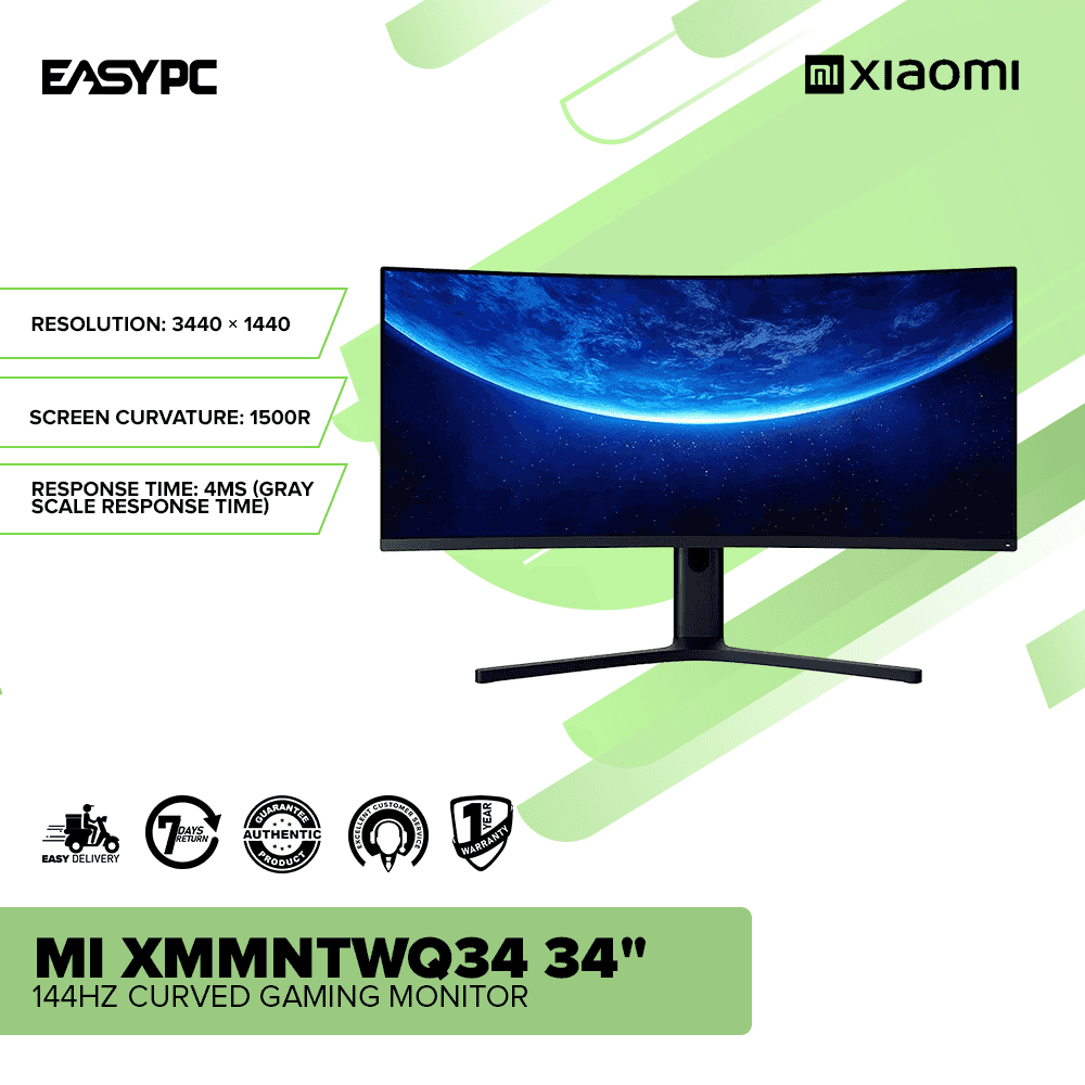 Xiaomi Mi XMMNTWQ34 34" 144Hz Curved Gaming Monitor - Image 2