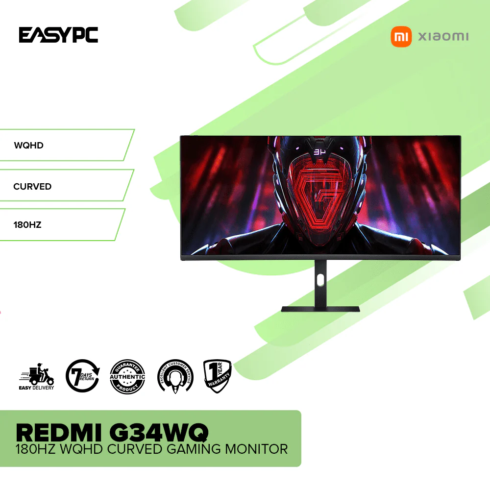Xiaomi Redmi G34WQ 180HZ WQHD Curved Gaming Monitor - Image 2