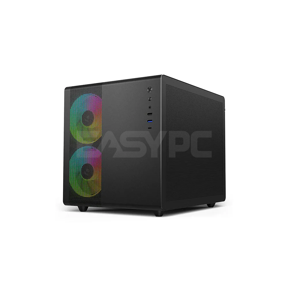 YGT V300 MAtx Tempered Glass Gaming PC Case Black - Image 3