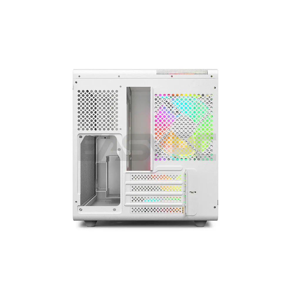 YGT V300 MAtx Tempered Glass Gaming PC Case White - Image 4