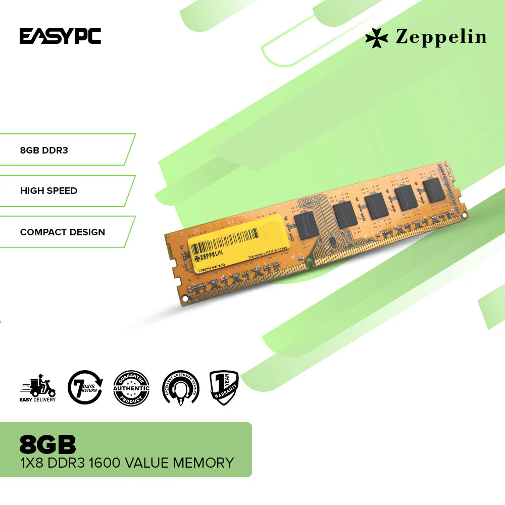 Zeppelin 8gb 1x8 Ddr3 1600 Value Memory - Image 2