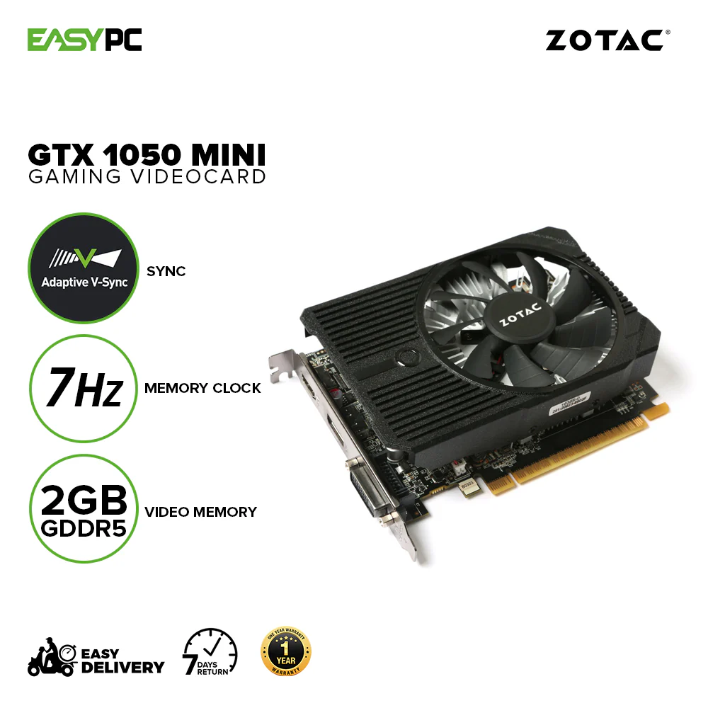 Zotac NVIDIA® GeForce GTX 1050 Mini ZT-P10500A-10L 2gb 128bit Ddr5 Gaming Videocard - Image 2