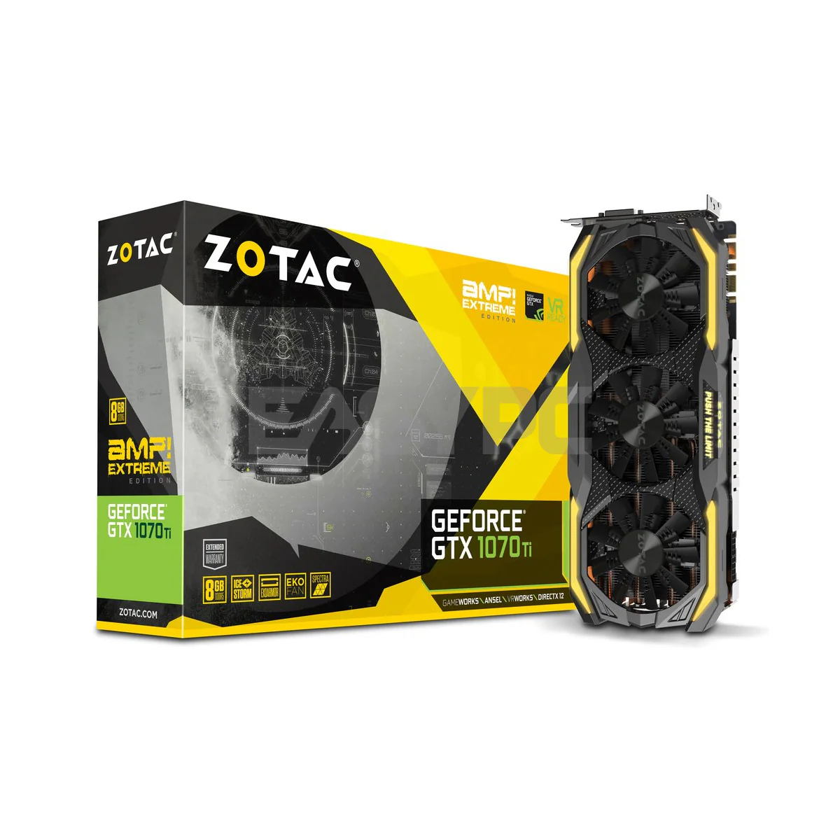 Zotac NVIDIAÂ® GeForce GTX 1070Ti AMP! Extreme ZT-P10710B-10P 8GB 256bit GDdr5