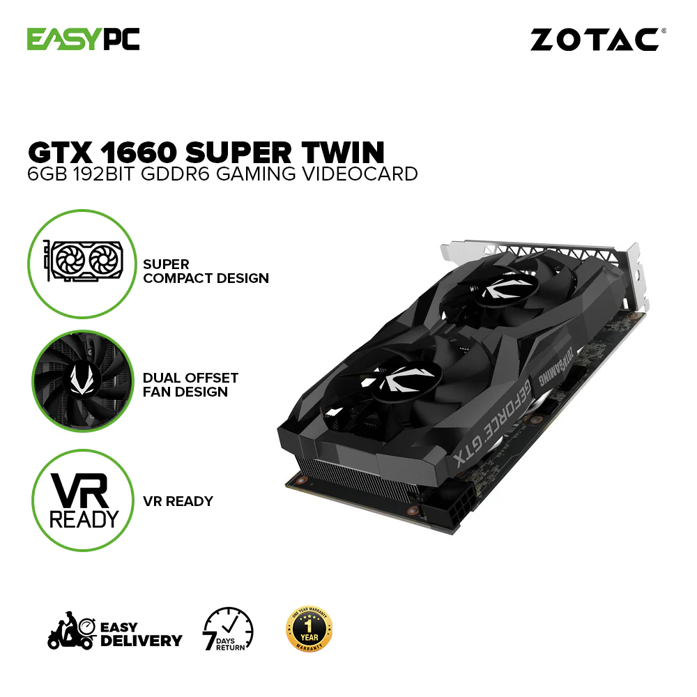 Zotac NVIDIA® GeForce GTX™ 1660 Super Twin ZT-T16620F-10L 6gb 192bit GDdr6 Gaming Videocard - Image 2