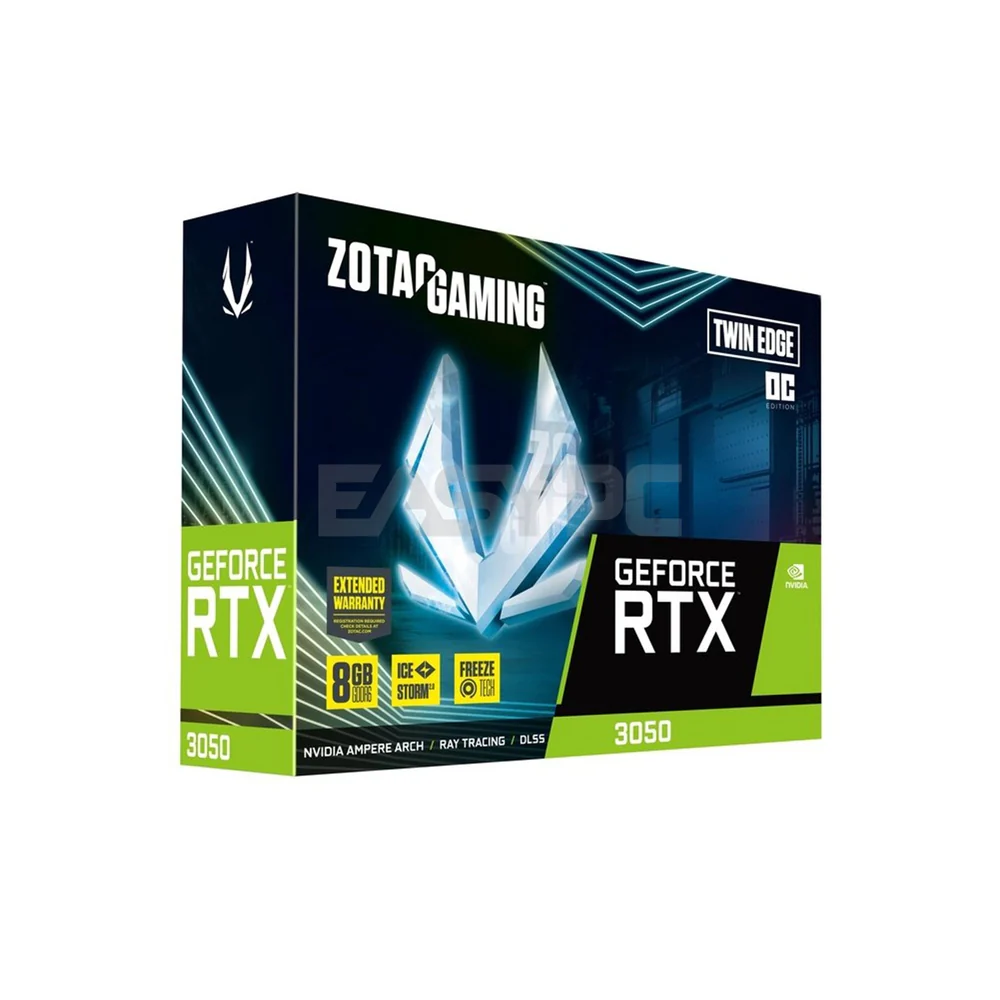 Zotac NVIDIAÂ® GeForce RTXÂ™ 3050 Twin Edge OC ZT-A30500H-10M 8GB 128Bit GDdr6 Gaming Graphics Card