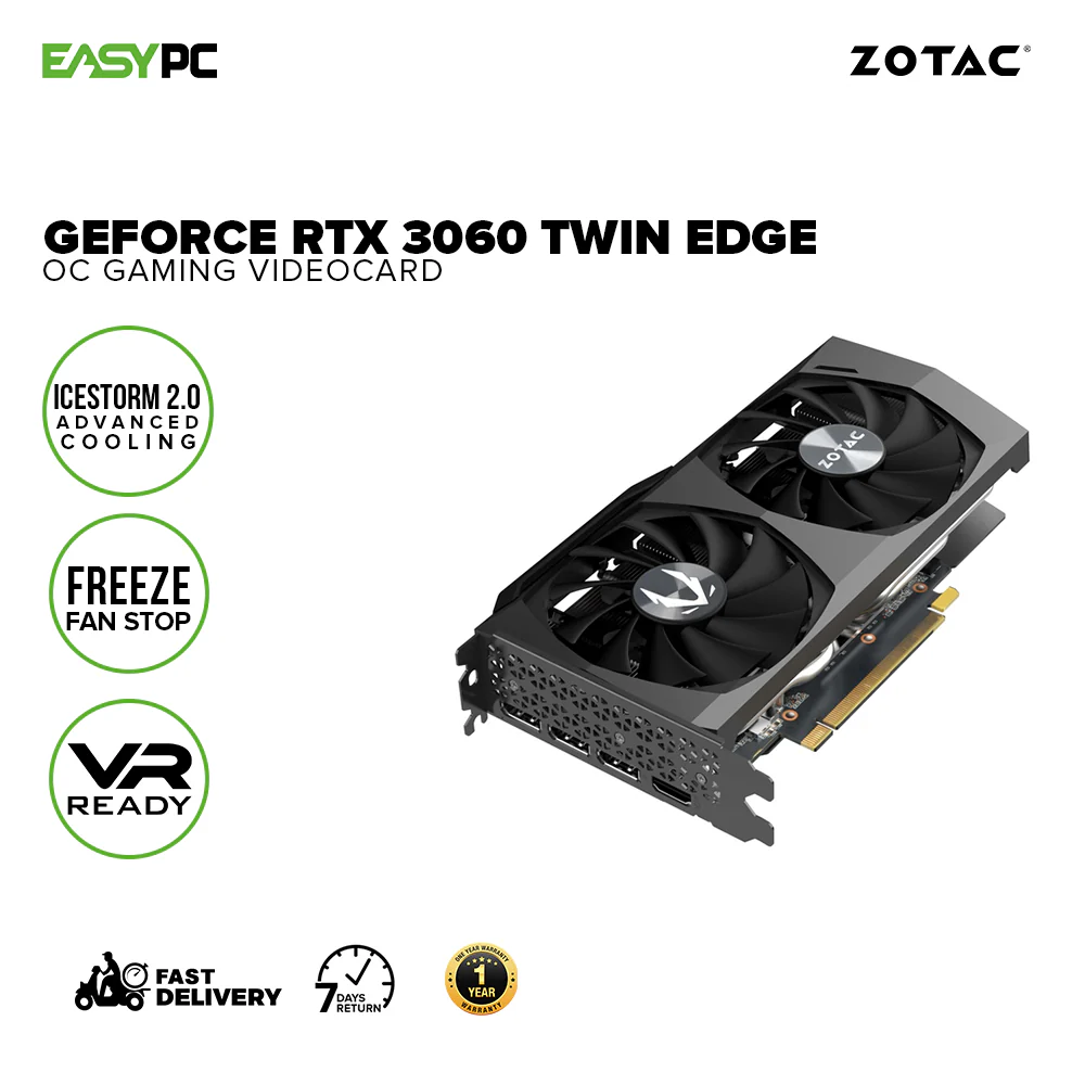 Zotac NVIDIAÂ® GeForce RTXÂ™ 3060 Twin Edge OC ZT-A30600H-10M 12gb 192bit GDdr6 Gaming Videocard - Image 2